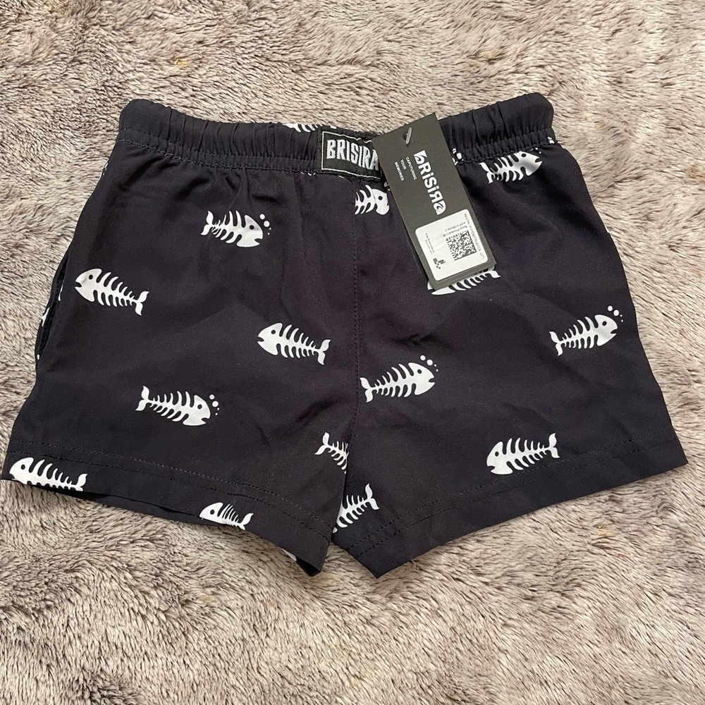 BRISIRA Toddler Boys Swim Trunks with Mesh Liner Size 2Y (24 Months)